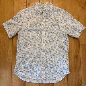 Club Monaco Slim Fit Men's Short Sleeve Button-Down Shirt, Size Small
